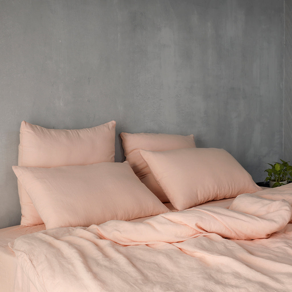 Dusk Standard 100% French Flax Linen Pillowcases