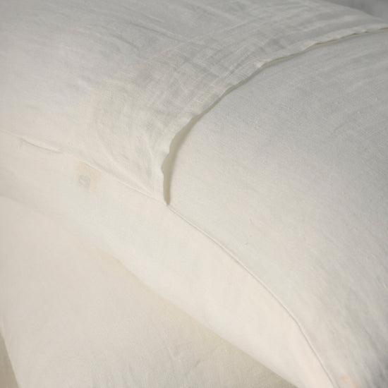 White 60cm x 60cm 100% French Flax Linen Euros